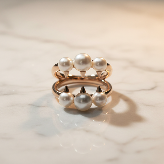 TASAKI Danger Signature Pearl Ring R4497 18K Rose Gold