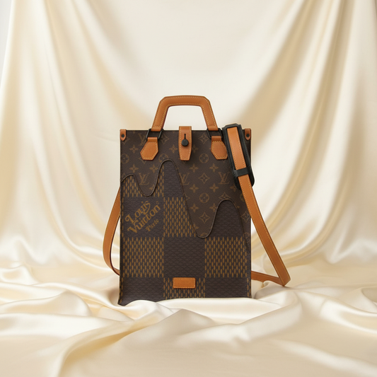 Louis Vuitton Damier Giant Abloh X NIGO Mini Tote N40355 Women,Men Handbag,Shoulder Bag Brown