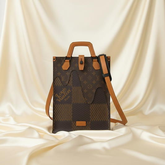 Louis Vuitton Damier Giant Abloh X NIGO Mini Tote N40355 Women,Men Handbag,Shoulder Bag Brown