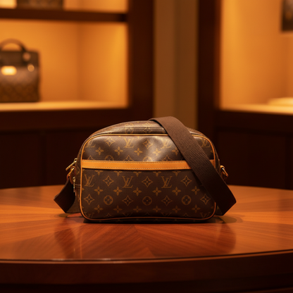 Louis Vuitton Monogram Reporter PM M45254 Women's Shoulder Bag Brown