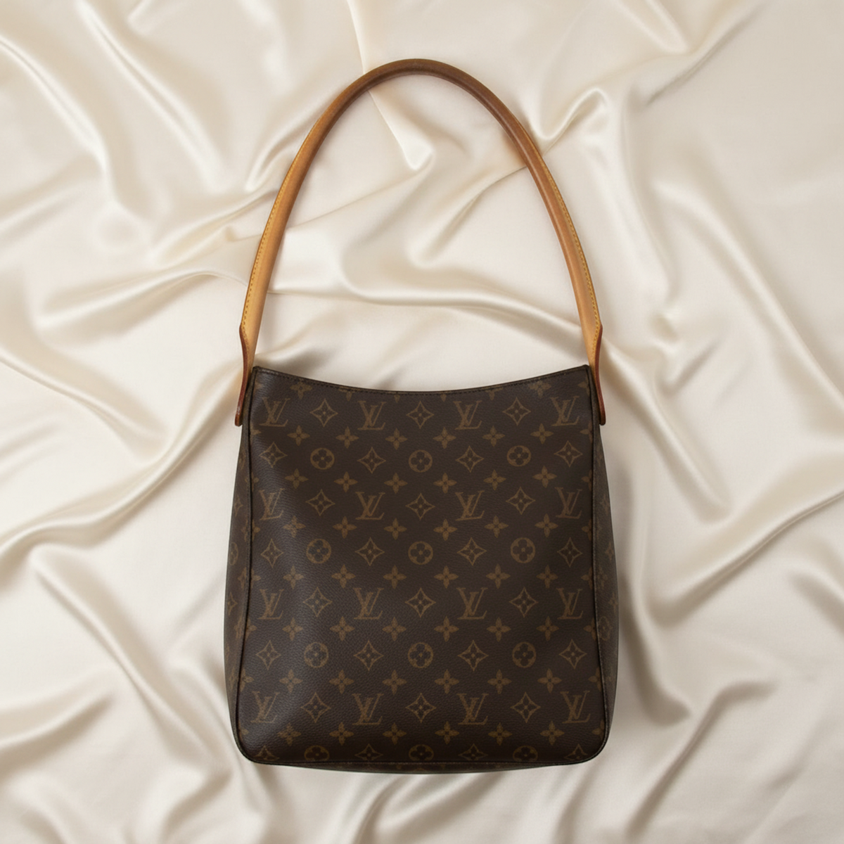 Louis Vuitton Monogram Looping GM M51145 Women's Shoulder Bag Brown