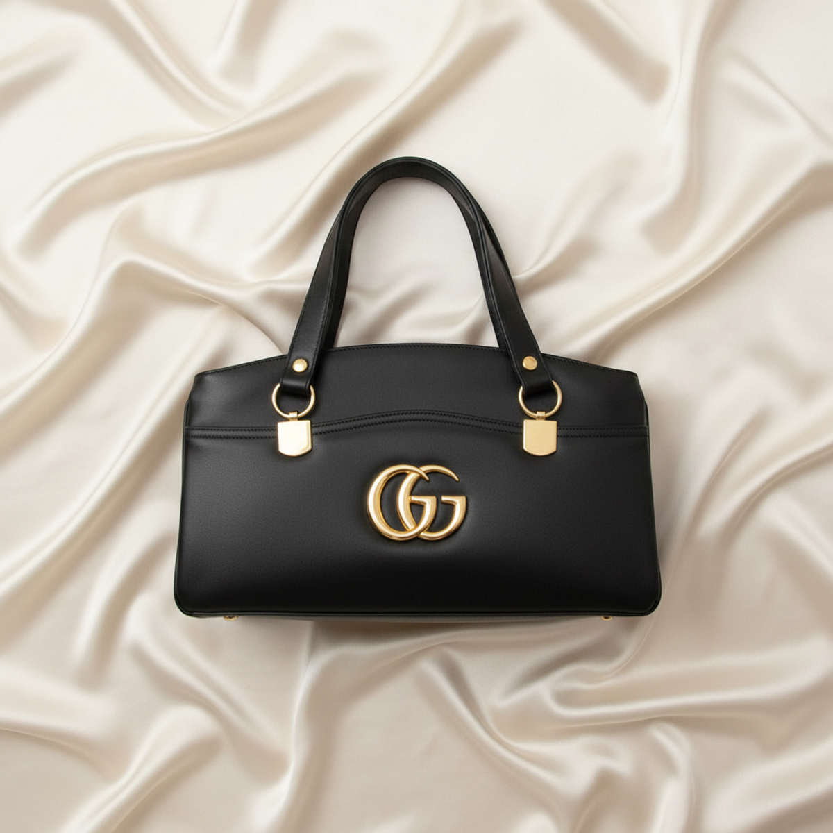 Gucci GG Marmont Arli Large 550130 Women's Leather Handbag,Shoulder Bag Black