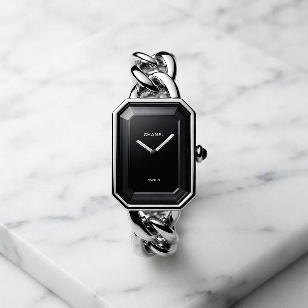 CHANEL Premiere Size L Steel Quartz Ladies Watch H0452 Polished