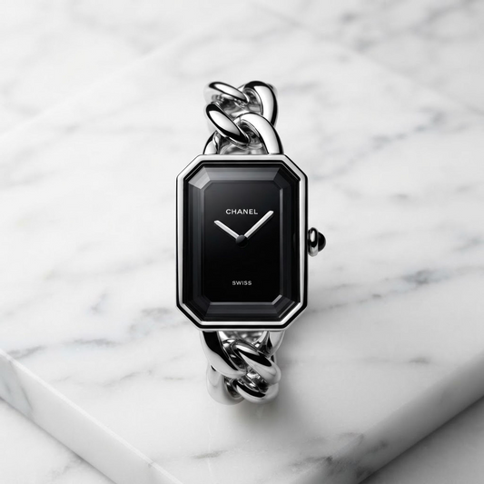 CHANEL Premiere Size L Steel Quartz Ladies Watch H0452 Polished