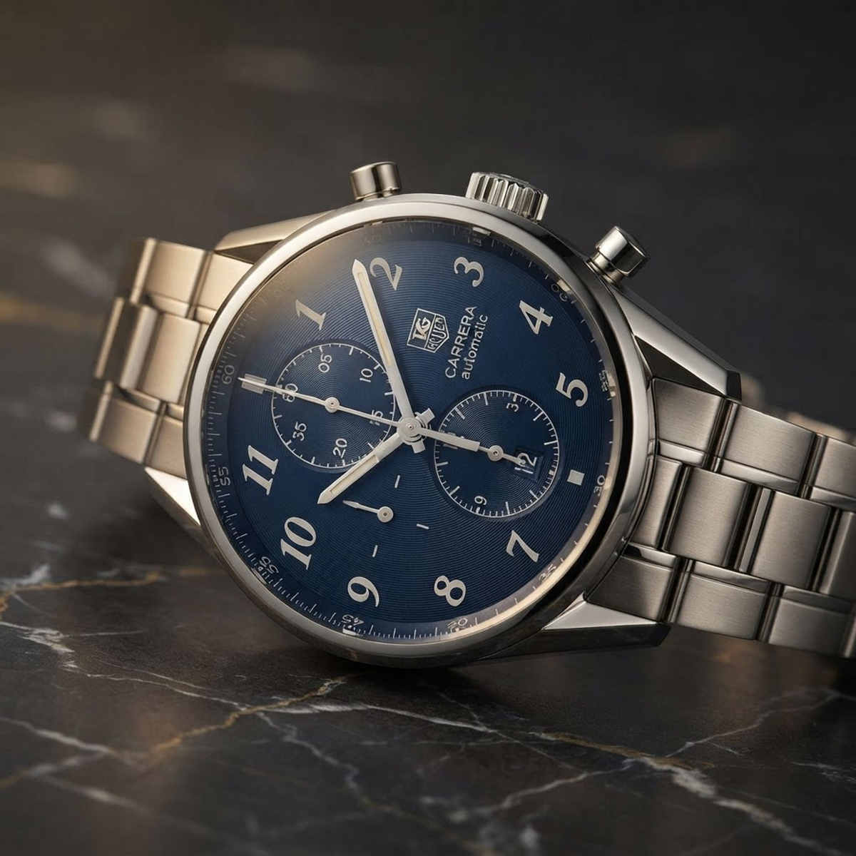 TAG HEUER Carrera Heritage Calibre 16 Steel Mens Watch CAS2110 Polished