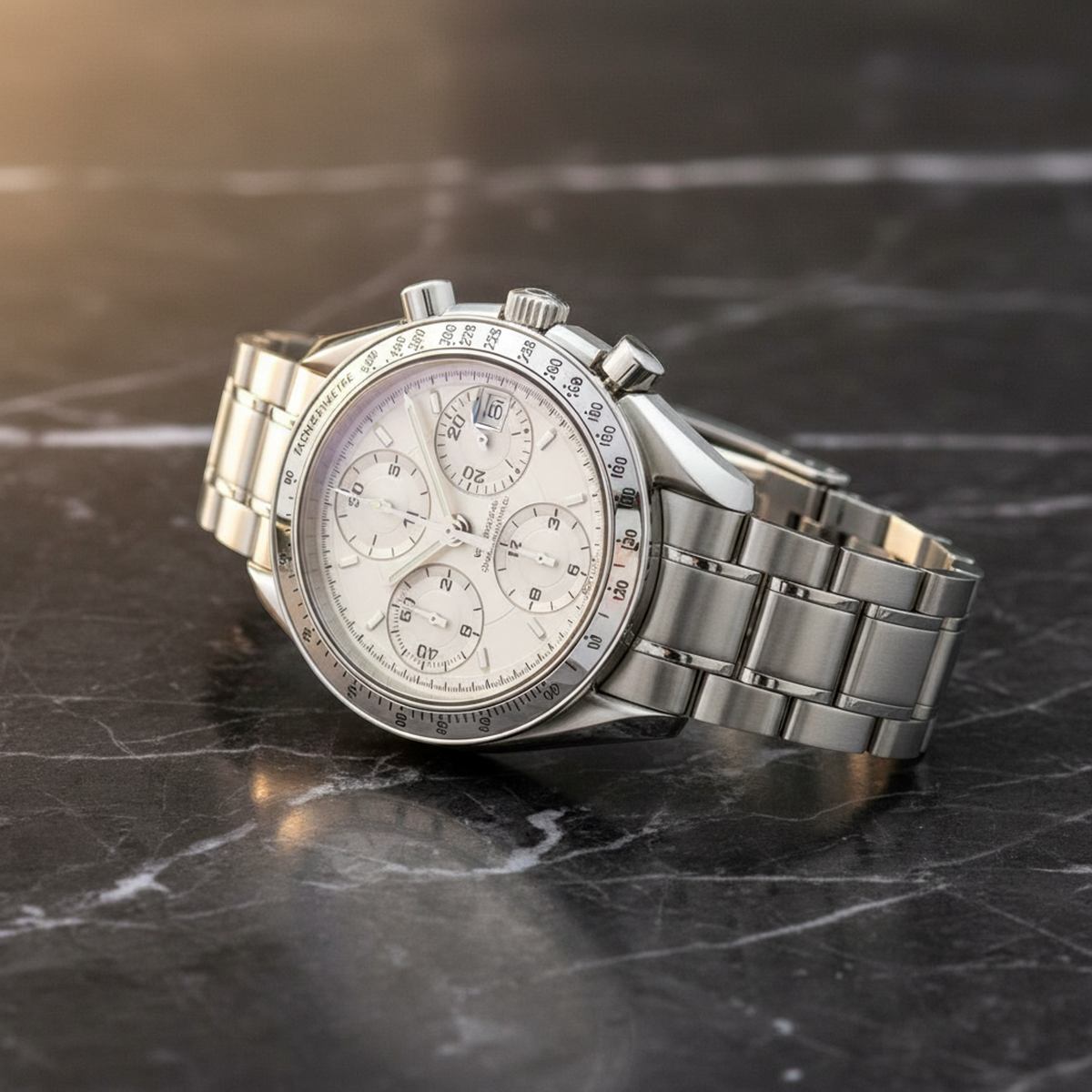 OMEGA Speedmaster Date Steel Automatic Mens Watch 3513.30 Polished