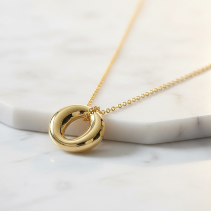 Tiffany Sebiana Necklace Yellow Gold (18K) No Stone Men,Women Fashion Necklace (Gold)