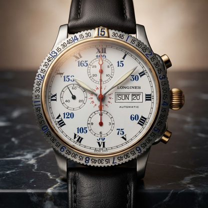 LONGINES Lindbergh Chronograph Automatic Mens Watch L2.618.5 Polished
