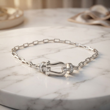 Fred Force 10 Bracelet With Diamonds White Gold (18K) Diamond Charm Bracelet Silver