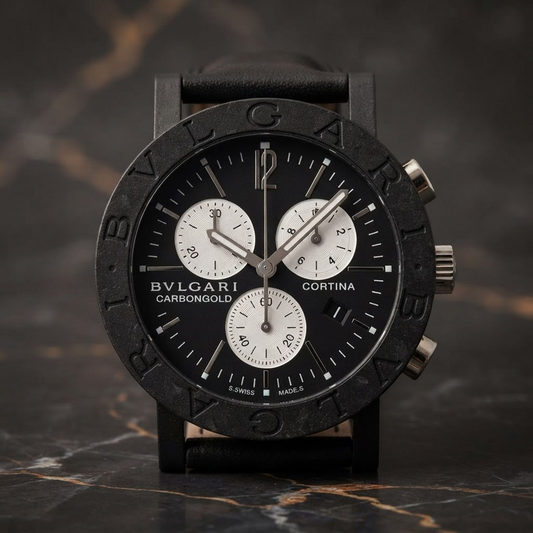 BVLGARI Carbon Gold Chronograph Cortina Unisex Limited Watch BB38CLCH