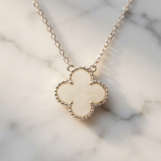 Van Cleef & Arpels Vintage Alhambra Necklace Yellow Gold (18K) Mother Of Pearl Men,Women Fashion Necklace (Gold)