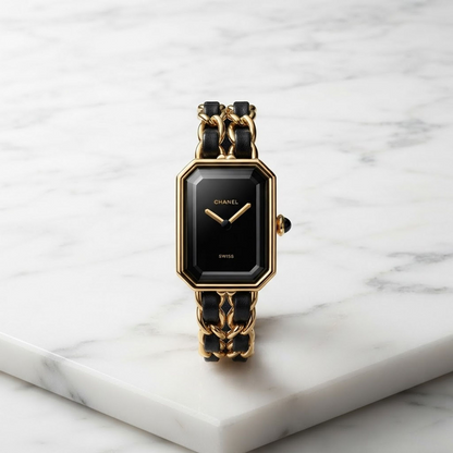 CHANEL Premiere Size L Gold Plated Quartz Ladies Watch H0001