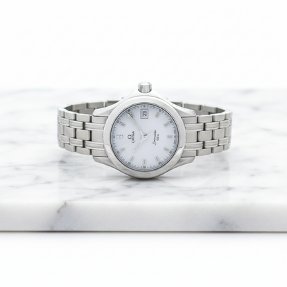 OMEGA Seamaster 120M Diamond MOP Dial Ladies Watch 2581.84 Polished