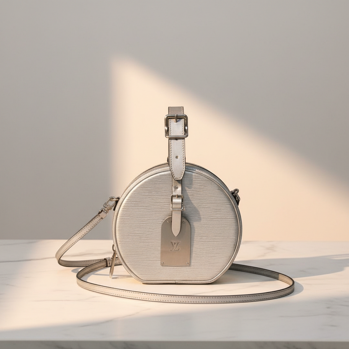 Louis Vuitton Petite Boîte Chapeau M53074 Women's Handbag,Shoulder Bag Silver