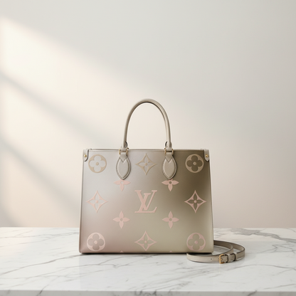 Louis Vuitton Monogram Spring In The City On The Go MM M20510 Women's Handbag,Tote Bag Khaki,Light Beige
