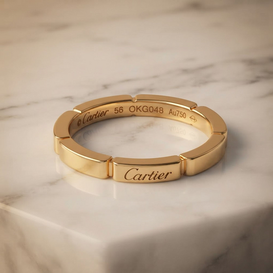 Cartier Maillon Panthère Ring Pink Gold (18K) Fashion No Stone Band Ring Pink Gold