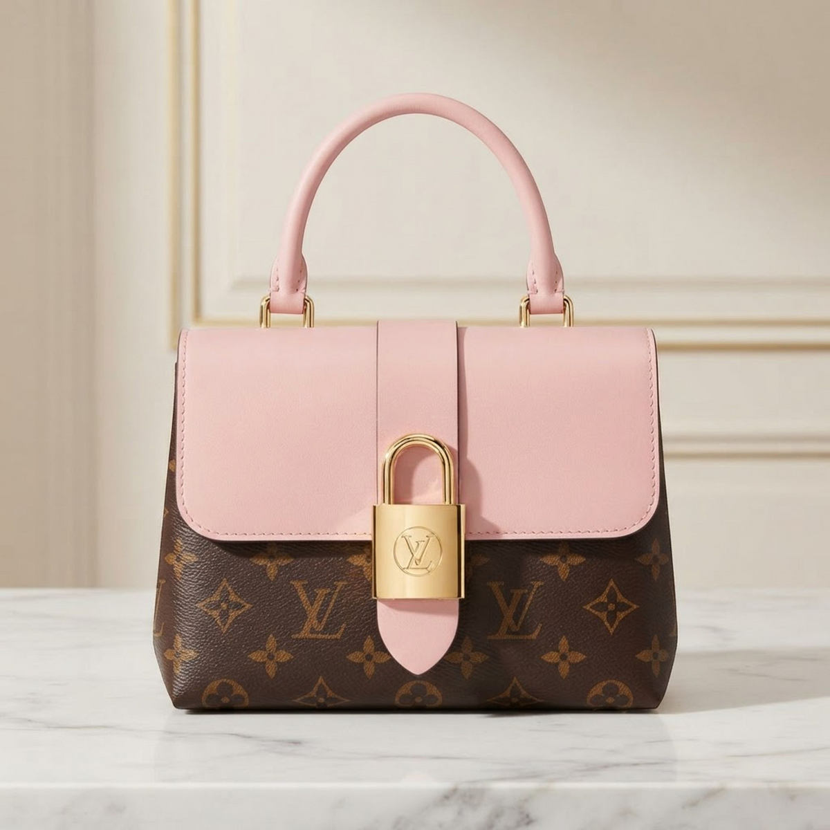Louis Vuitton Monogram Rocky BB M44080 Women's Handbag,Shoulder Bag Brown,Rose Poudre