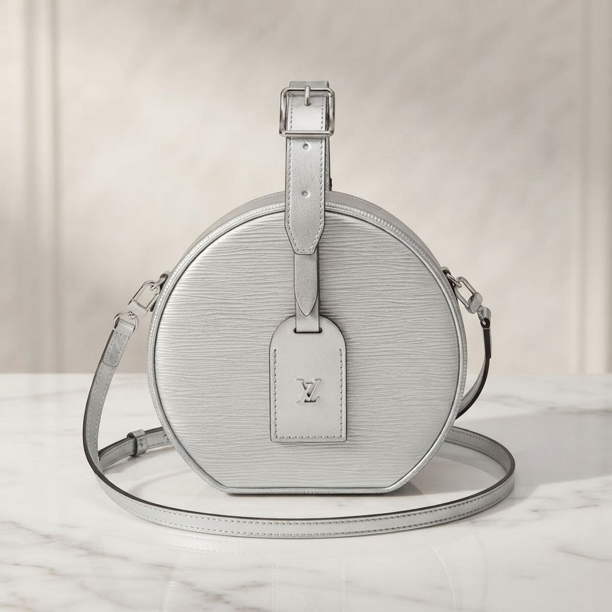 Louis Vuitton Petite Boîte Chapeau M53074 Women's Handbag,Shoulder Bag Silver