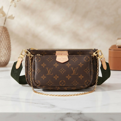 Louis Vuitton Monogram Multi Pochette Accessoires M44813 Women's Pouch,Shoulder Bag Khaki,Monogram