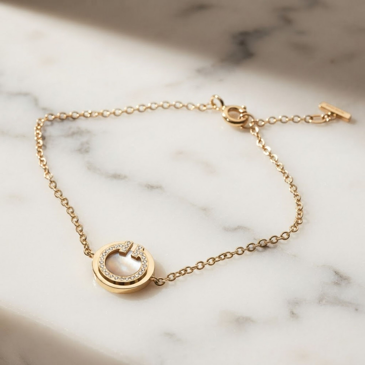 Tiffany T TWO Circle Bracelet Pink Gold (18K) Diamond Charm Bracelet Pink Gold