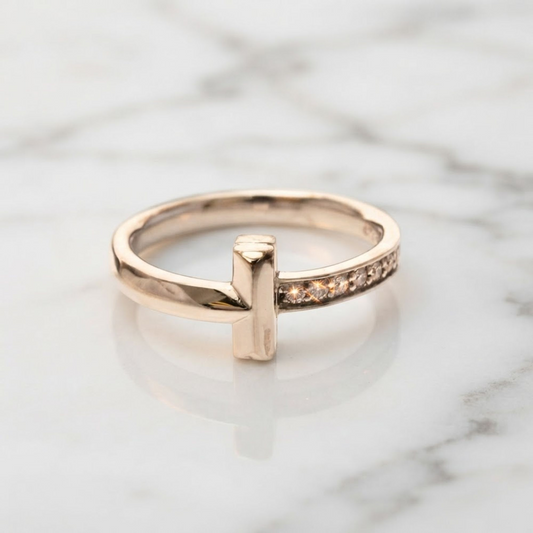 Tiffany T One Narrow Diamond Ring White Gold (18K) Fashion Diamond Band Ring Silver