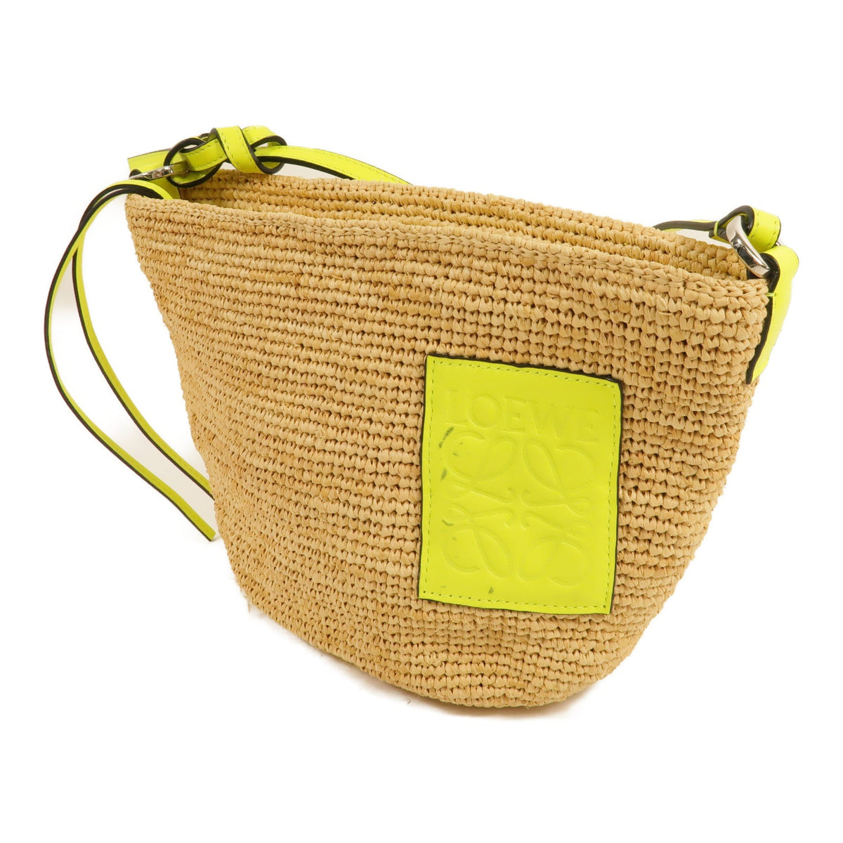 Loewe Slit Pochette · Raffia