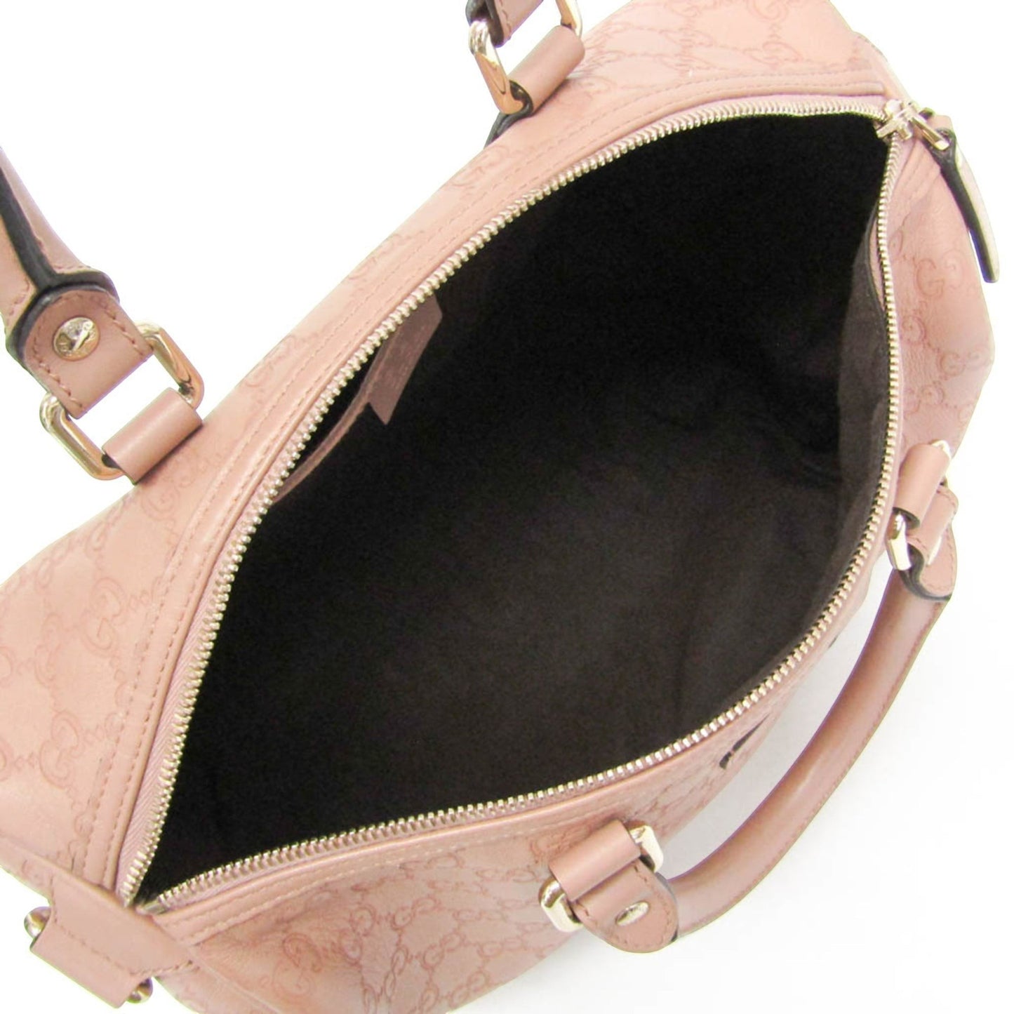 tokyopieces.com Gucci Guccissima blush pink leather Boston bag with embossed monogram and gold hardware.
